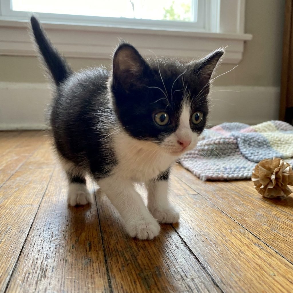 A four-week-old kitten