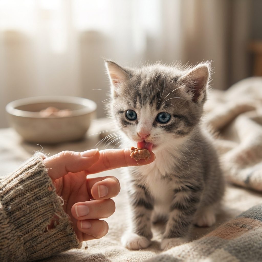 A five-week-old kitten
