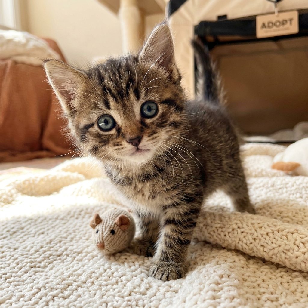 A six-week-old kitten