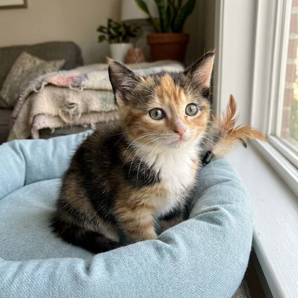 A seven-week-old kitten