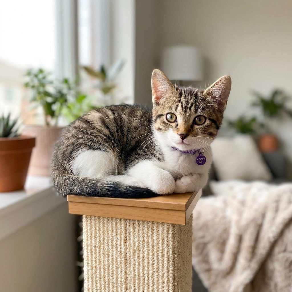 An eight-week-old kitten