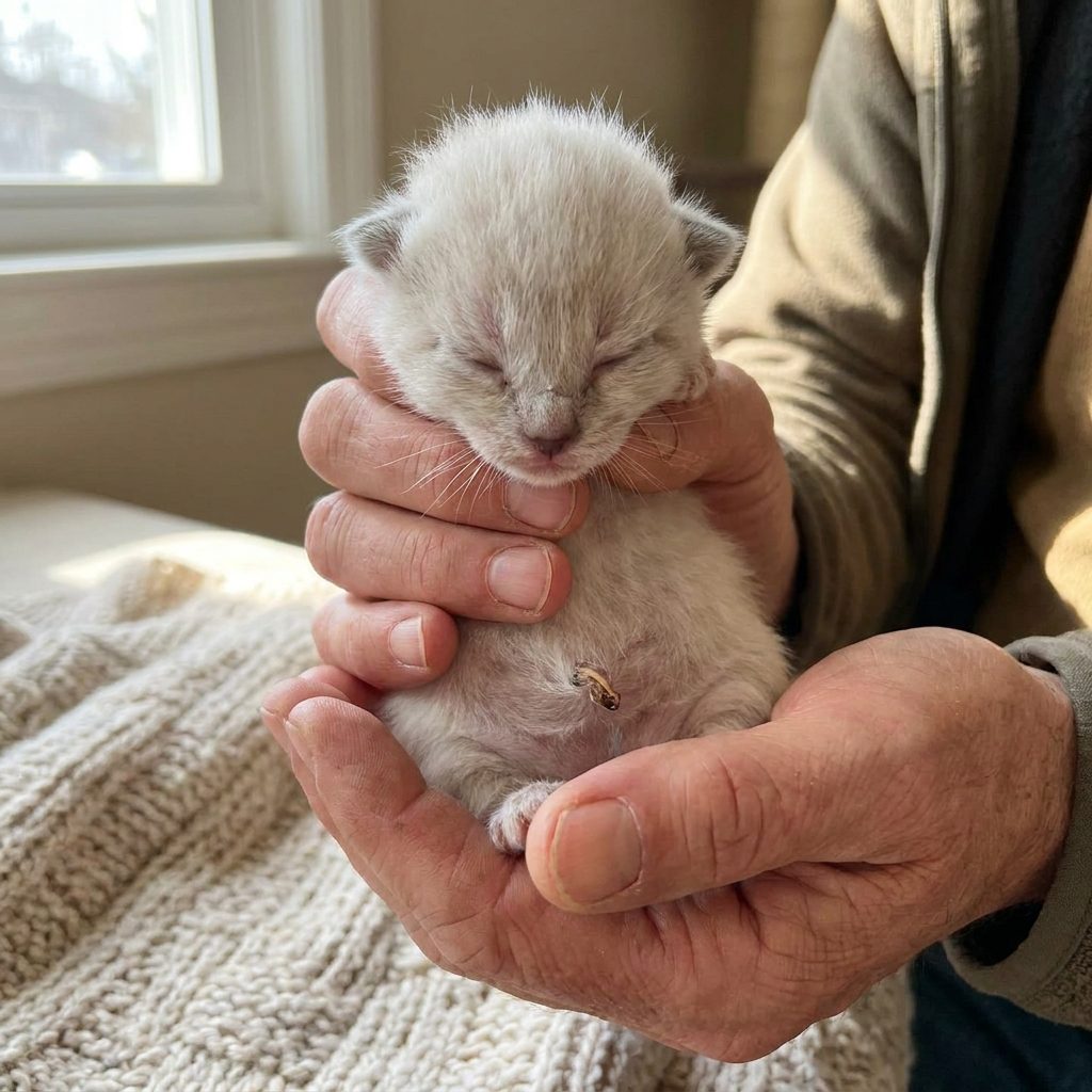 A newborn kitten